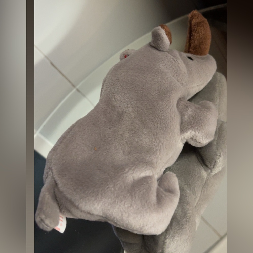‘96 - Ty - Spike the Rhino Beanie & Teenie Beanie Babies. - Picture 4 of 13